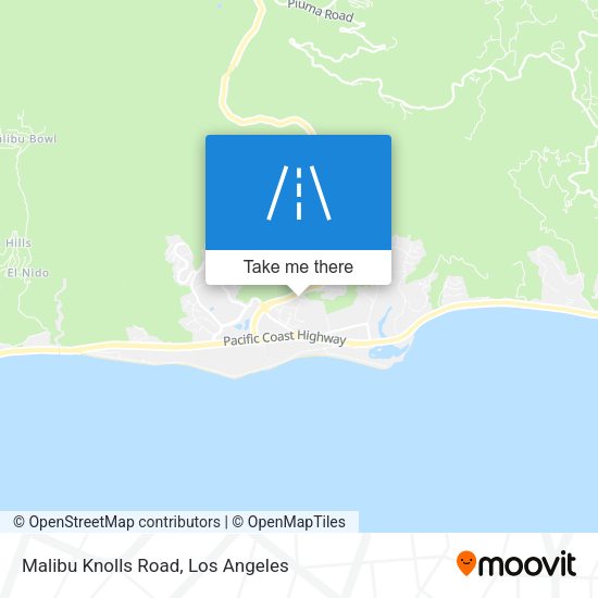 Malibu Knolls Road map