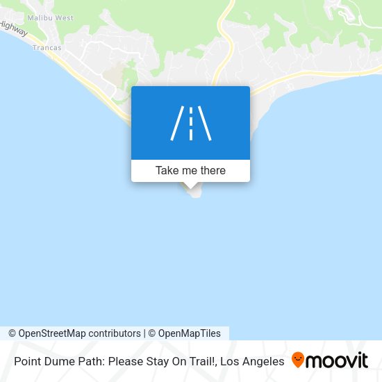 Point Dume Path: Please Stay On Trail! map