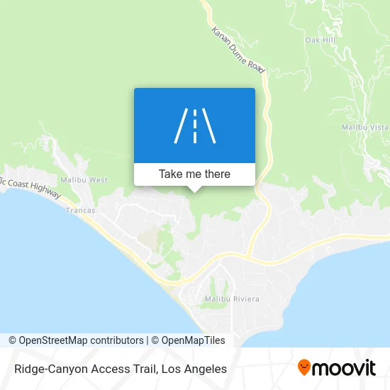 Ridge-Canyon Access Trail map