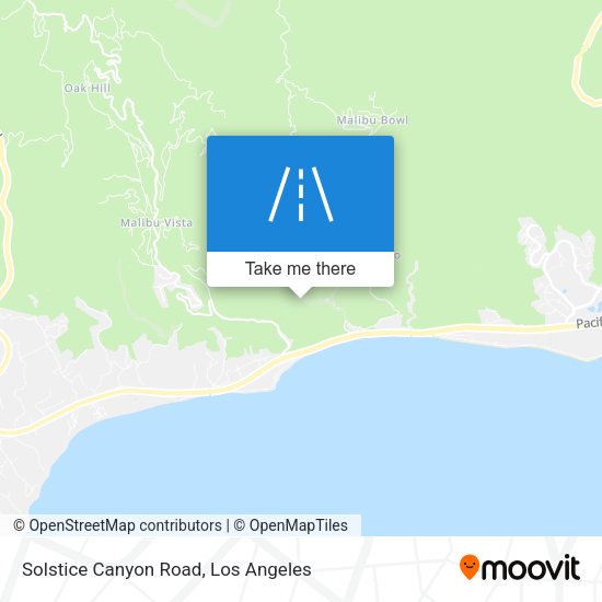 Solstice Canyon Road map