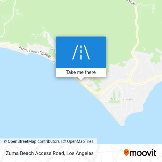 Zuma Beach Access Road map