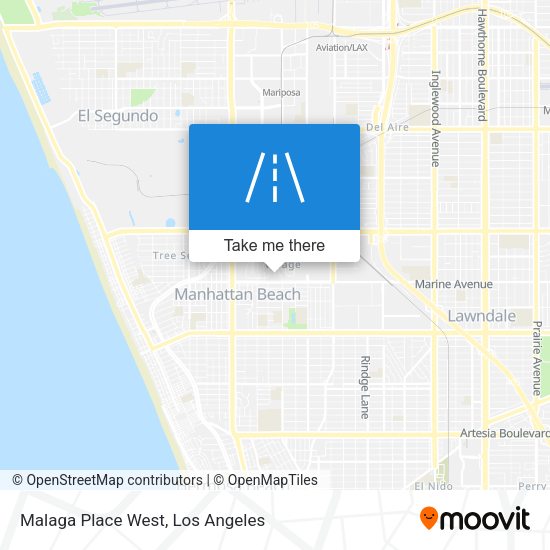 Malaga Place West map
