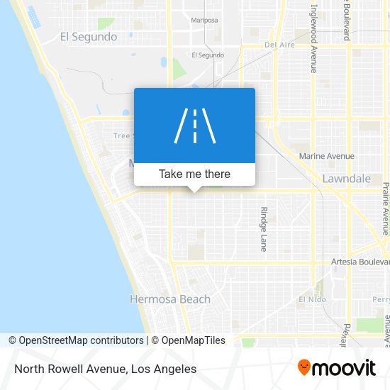 North Rowell Avenue map