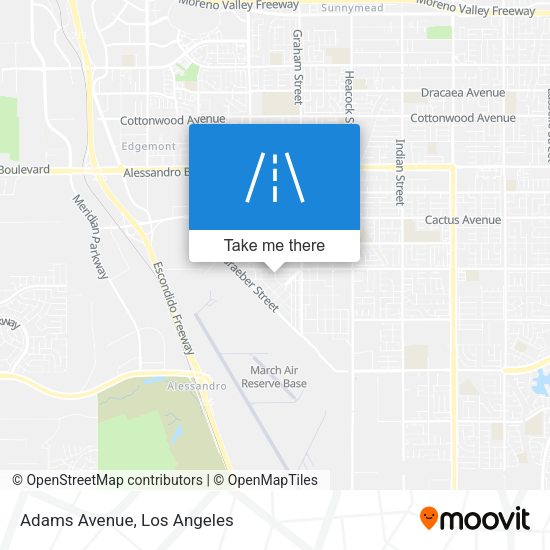 Mapa de Adams Avenue