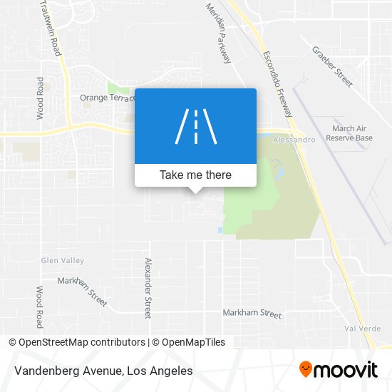 Vandenberg Avenue map