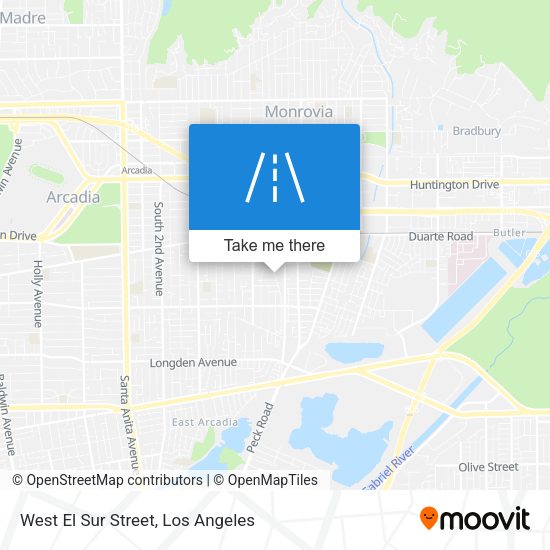 Mapa de West El Sur Street
