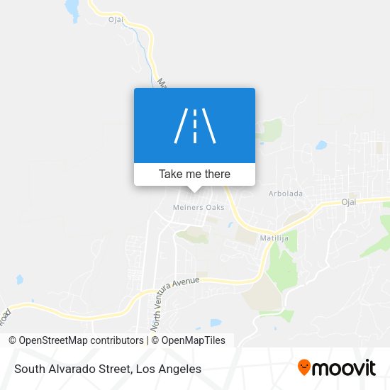 South Alvarado Street map