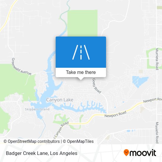Badger Creek Lane map