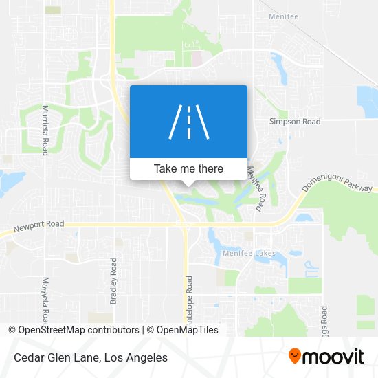 Cedar Glen Lane map