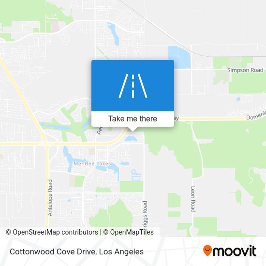 Mapa de Cottonwood Cove Drive