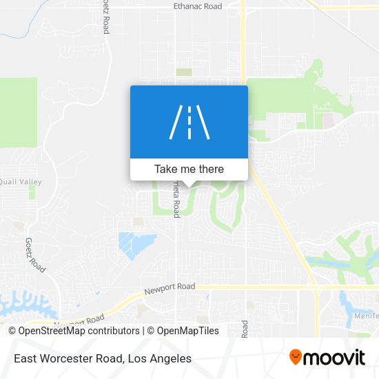 East Worcester Road map