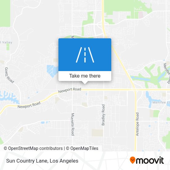 Sun Country Lane map