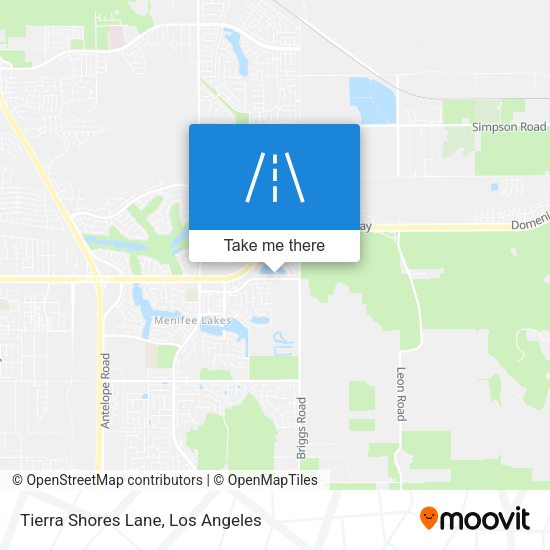 Tierra Shores Lane map