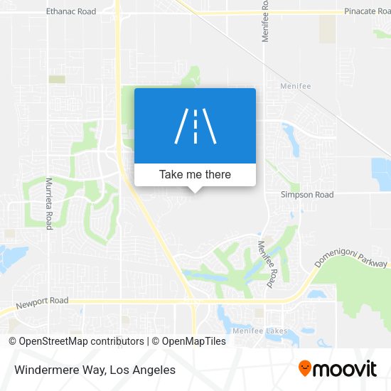 Mapa de Windermere Way
