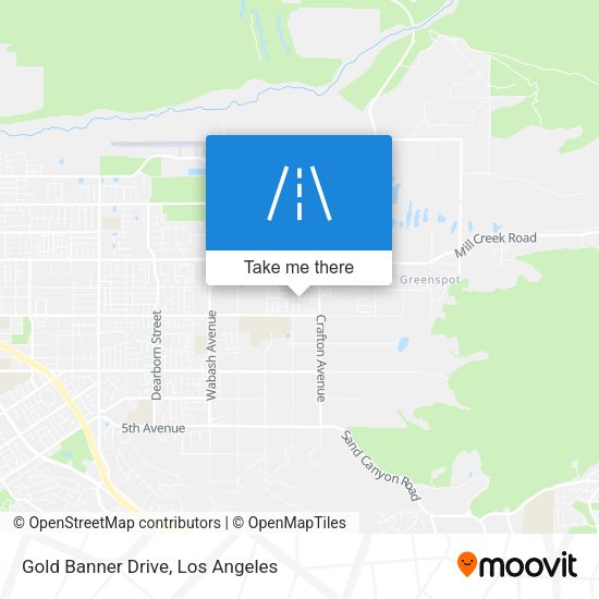 Gold Banner Drive map