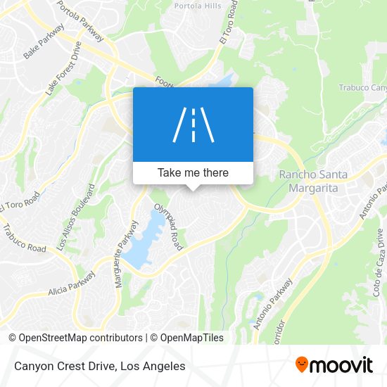 Mapa de Canyon Crest Drive