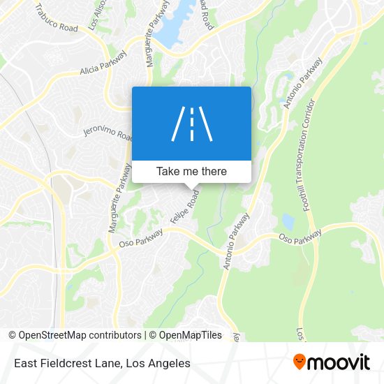 Mapa de East Fieldcrest Lane