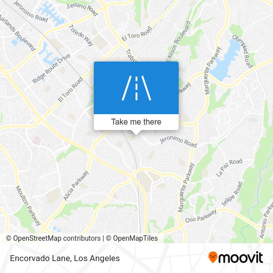 Mapa de Encorvado Lane