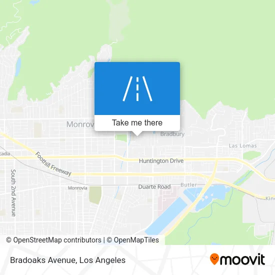 Bradoaks Avenue map