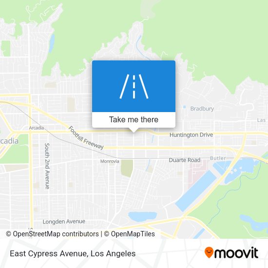 East Cypress Avenue map