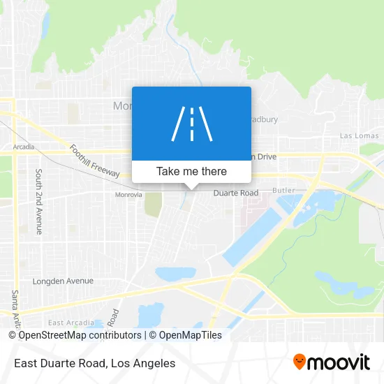 East Duarte Road map