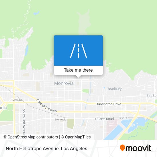 North Heliotrope Avenue map