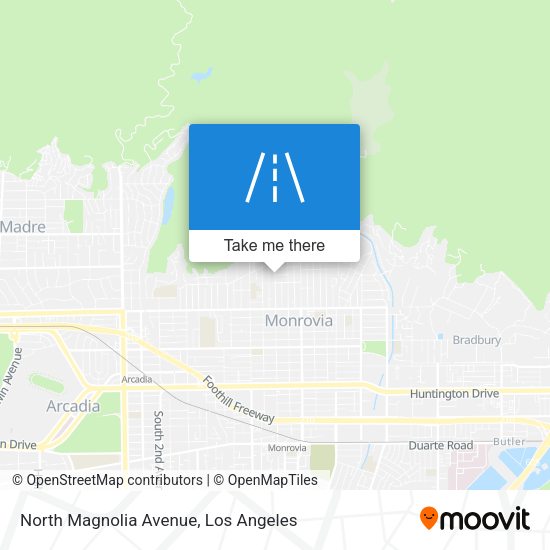 North Magnolia Avenue map