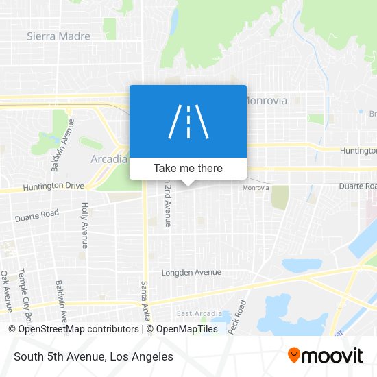 Mapa de South 5th Avenue