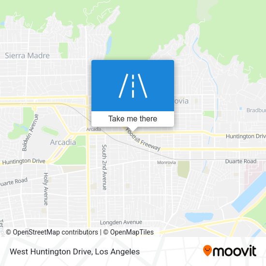 West Huntington Drive map