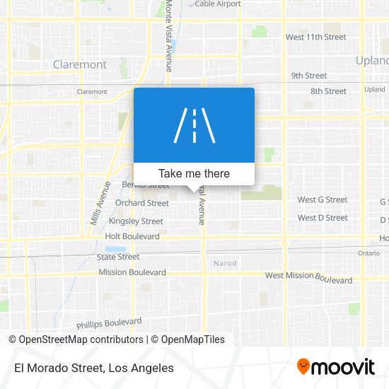 Mapa de El Morado Street