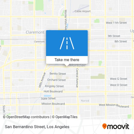 San Bernardino Street map