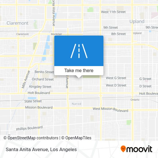 Santa Anita Avenue map