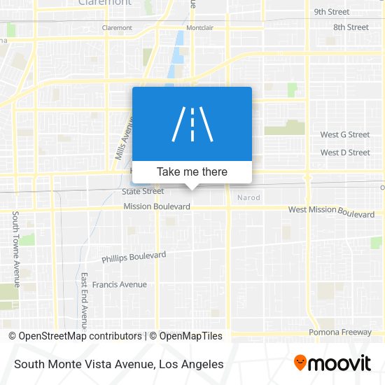 Mapa de South Monte Vista Avenue