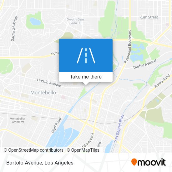 Mapa de Bartolo Avenue