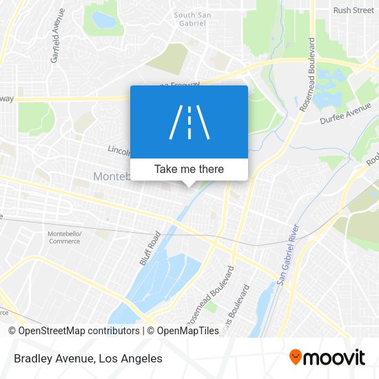 Mapa de Bradley Avenue