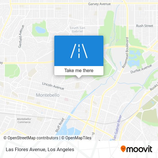 Mapa de Las Flores Avenue