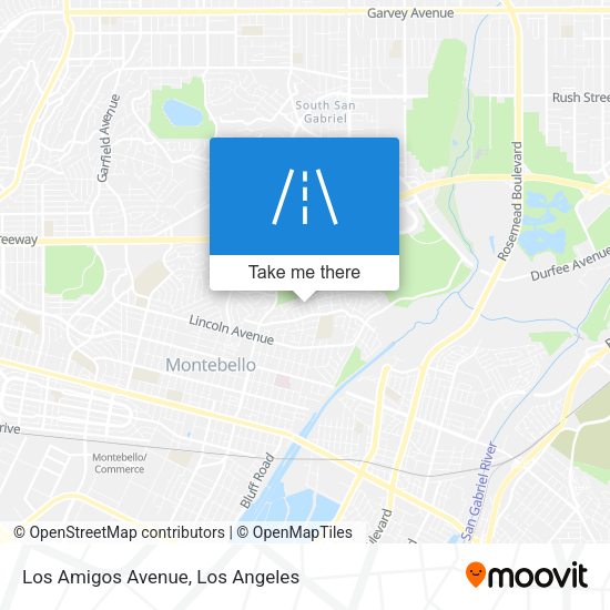 Mapa de Los Amigos Avenue