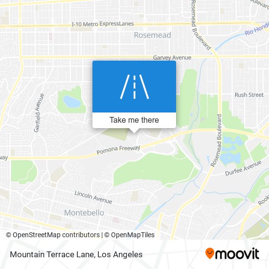 Mountain Terrace Lane map