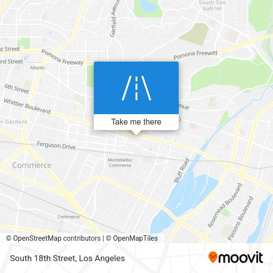 South 18th Street map