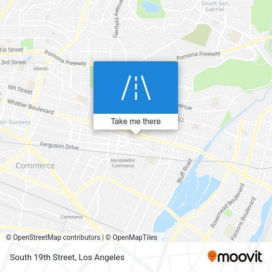 South 19th Street map