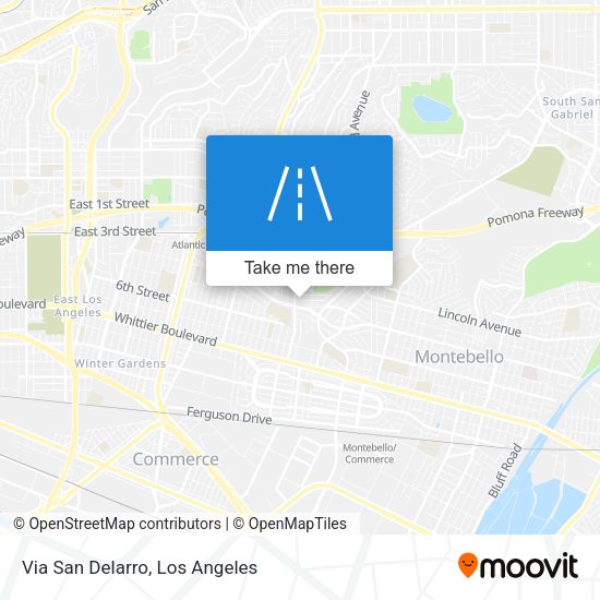 Via San Delarro map