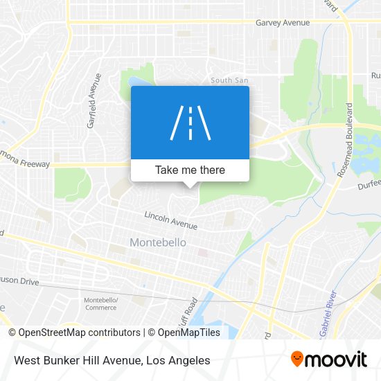 West Bunker Hill Avenue map