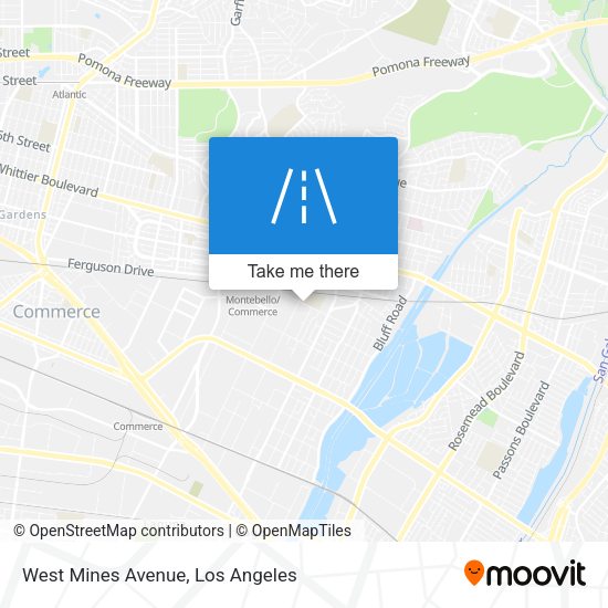 West Mines Avenue map