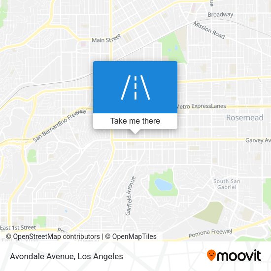 Mapa de Avondale Avenue