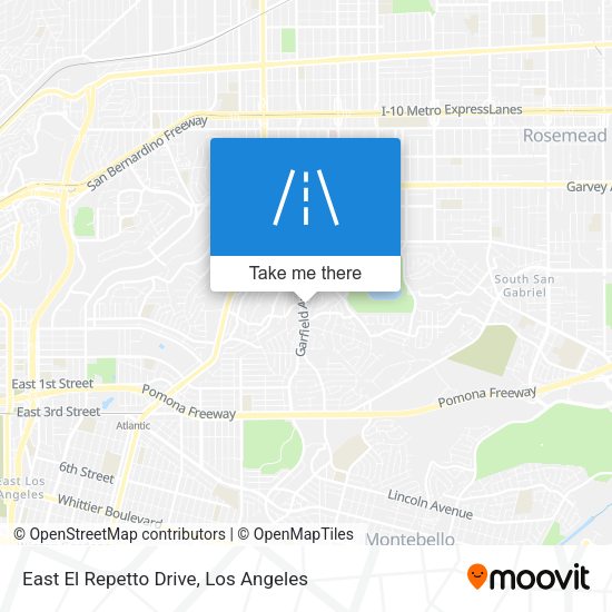 East El Repetto Drive map
