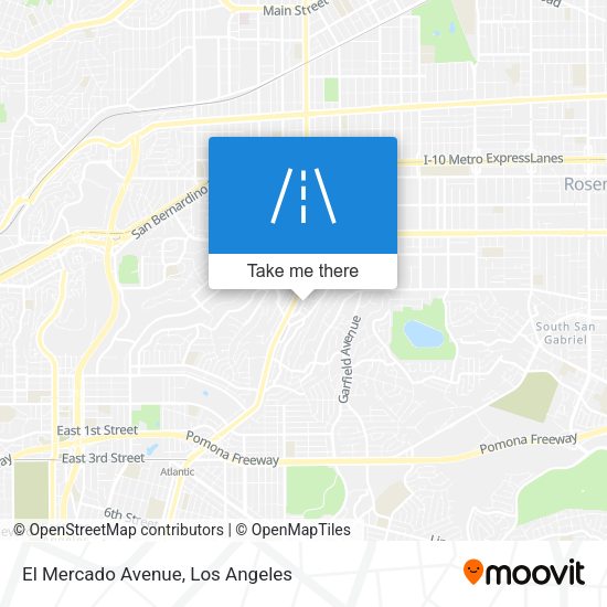Mapa de El Mercado Avenue
