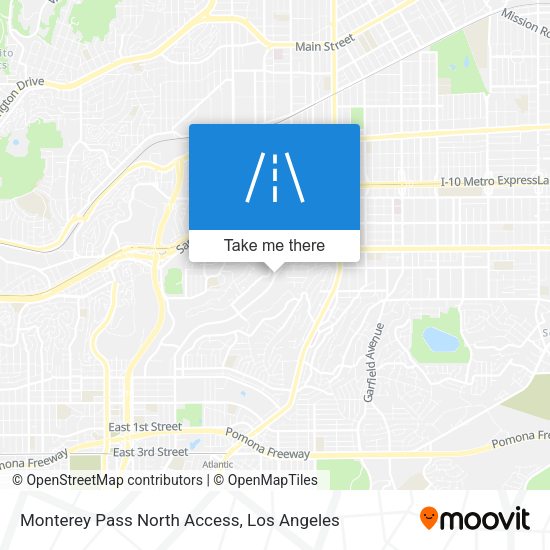 Mapa de Monterey Pass North Access