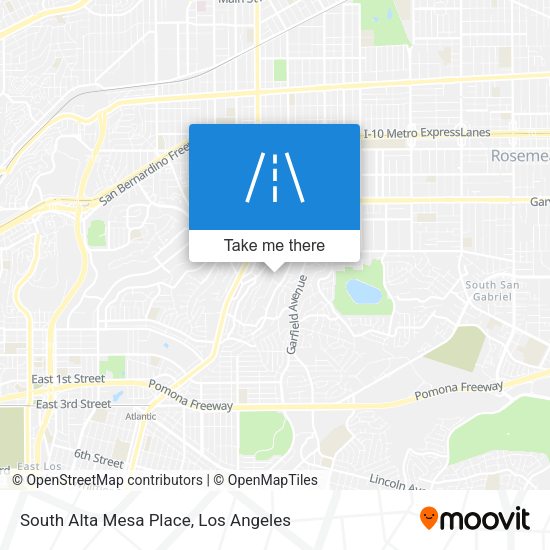 South Alta Mesa Place map