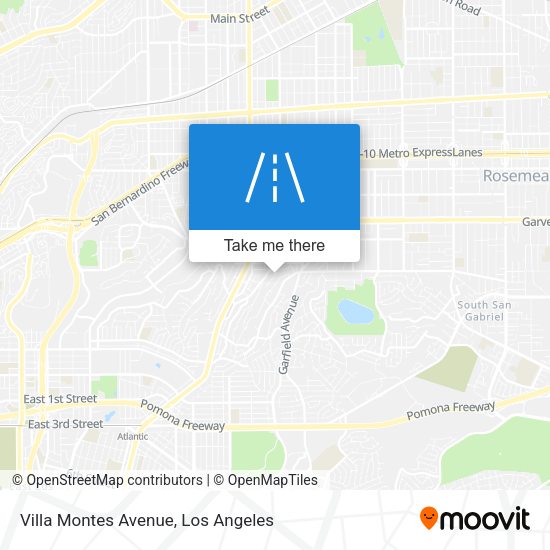 Mapa de Villa Montes Avenue