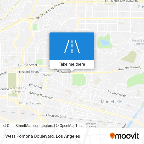 West Pomona Boulevard map
